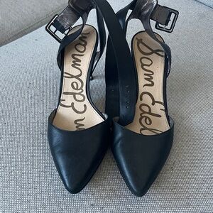 Sam Edelman Black Strappy Heels